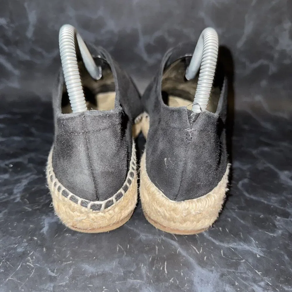 Alexander Wang Espadrille Loafers Devon Zip Black Suede Sneakers Women’s Size 7